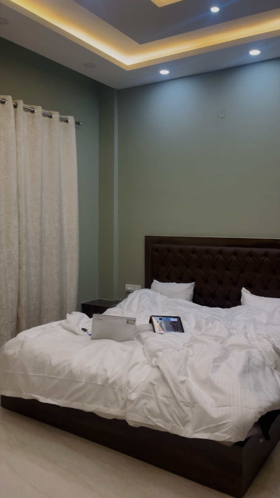 Plush king bedding and seating